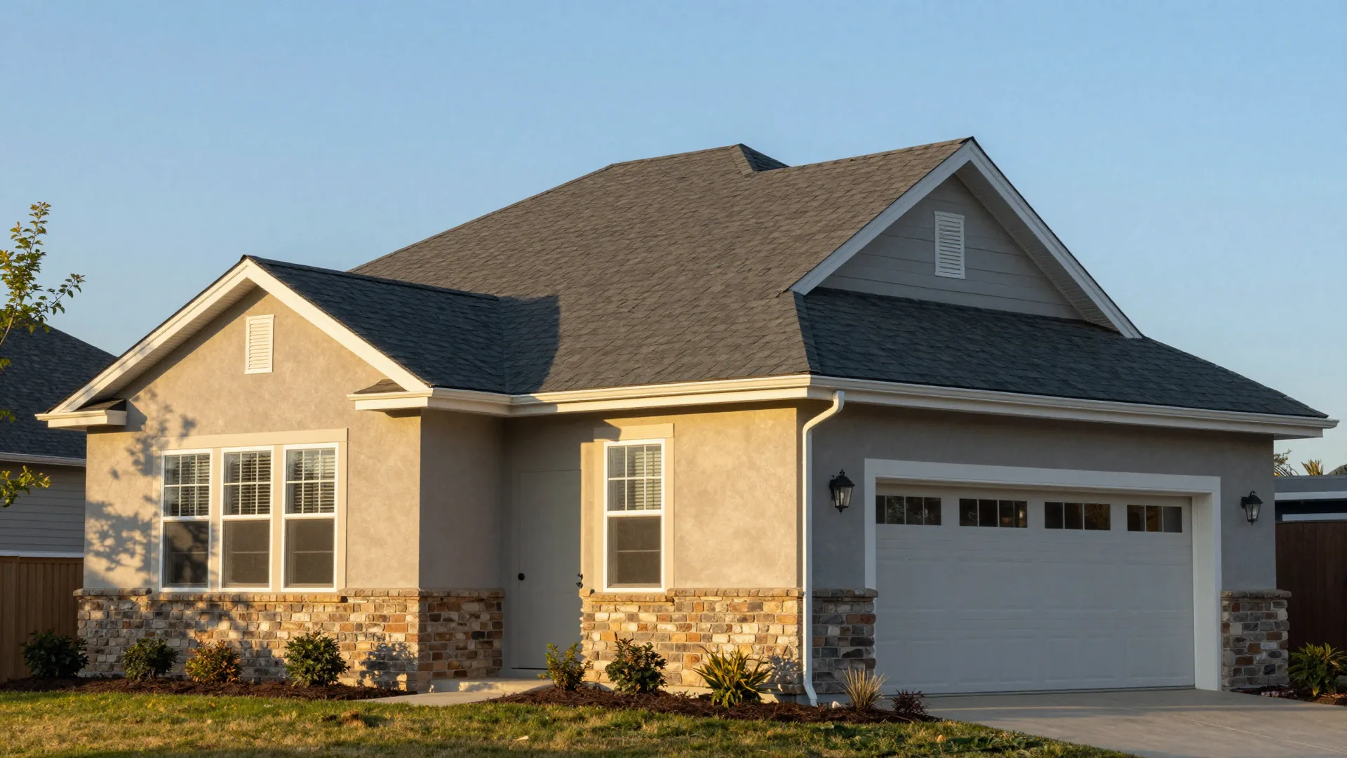 A Ridgeline Roofing Test technician going over paperwork with a homeowner